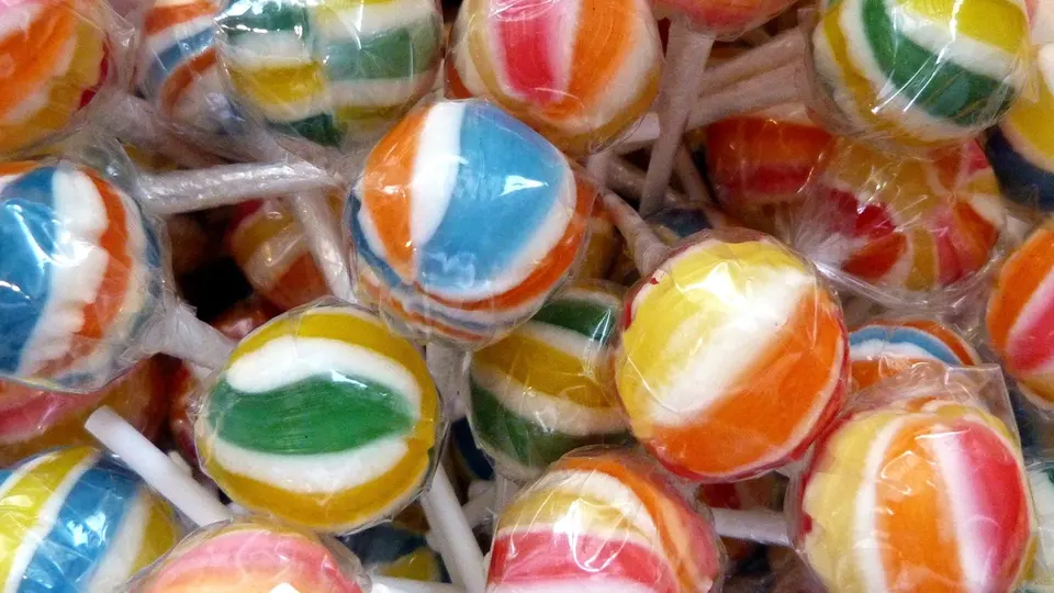 Lolly’s in een doorzichtige verpakking